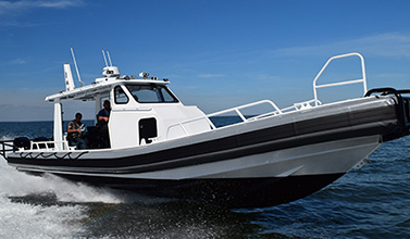 Up close shot of Ambar RHIB