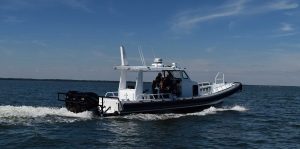 Silver Ships Ambar Series AM 1200 patrol boat open pilothouse