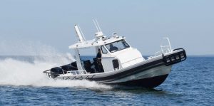 Silver Ships Ambar Series AM 1200 front view of hull