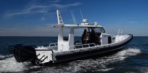 Silver Ships Ambar Series AM 1200 open pilothouse up close