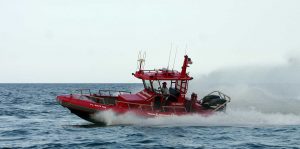 Silver Ships Ambar Series AM 900 Tow Boat U.S. boat on the ocean