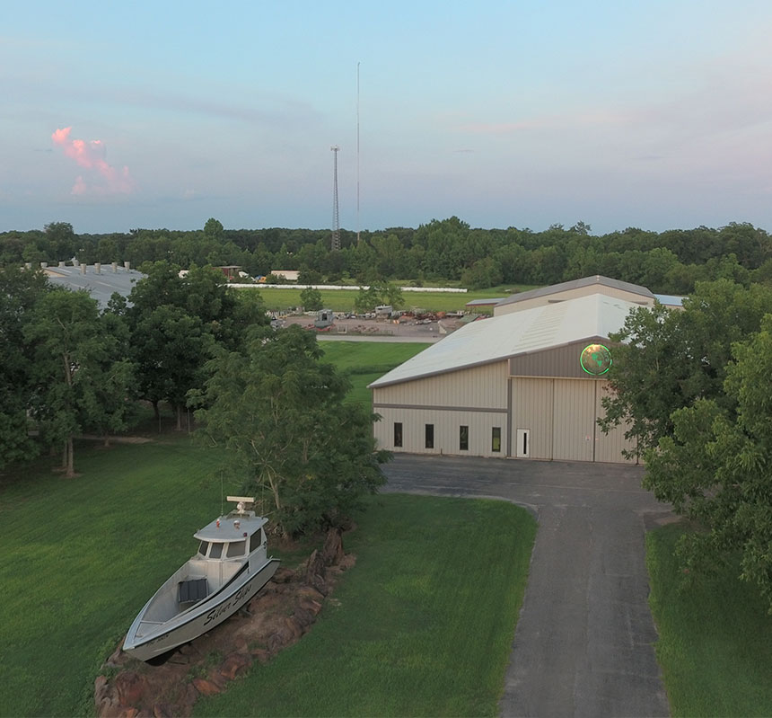 Overhead shot of Silver Ships building facility