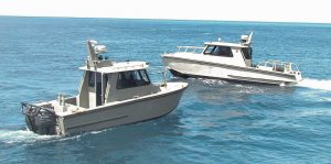Silver Ships Endeavor Series small boat on the ocean