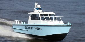 Silver Ships Endeavor Series security patrol boat on the water