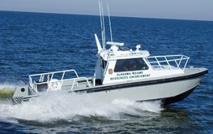 Silver Ships Endeavor Series marine enforcement boat on the ocean