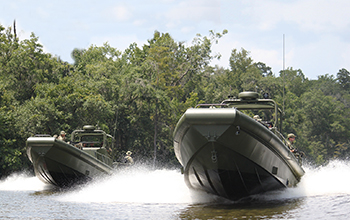 Silver Ships military boats on the water