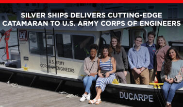Photo Courtesy Of U.S. Army Family of Michael Ducarpe pose on the Motor Vessel (M/V) Ducarpe after a christening ceremony held at the Seabrook Harbor & Marine, in New Orleans, La. Vessel was named in honor of Ducarpe