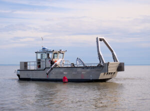Explorer aluminum workboat on water